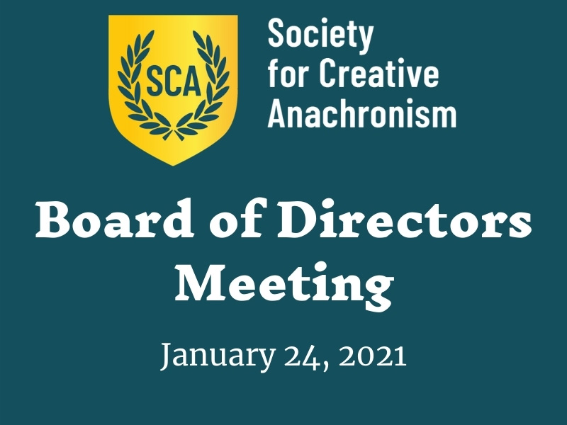 Board of Directors Meeting January 24, 2021